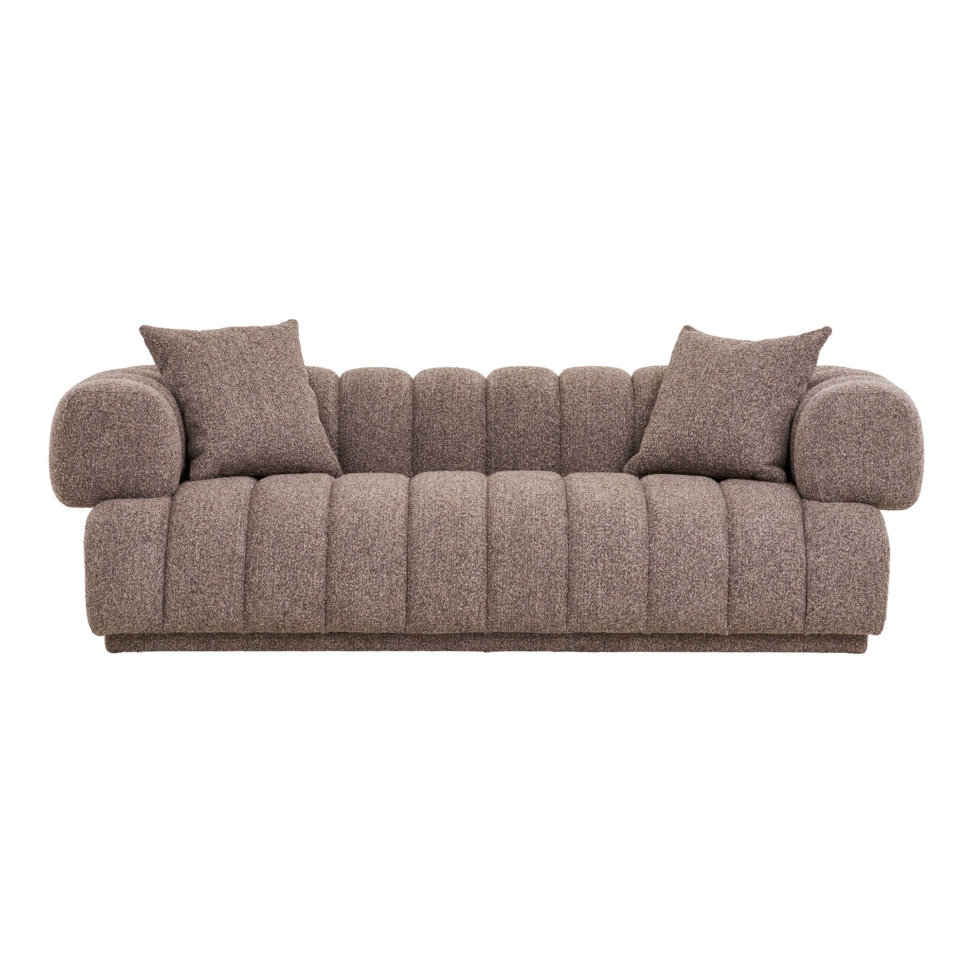 Aurora Sofa - Sofa with 2 cushions, brown, HN1296